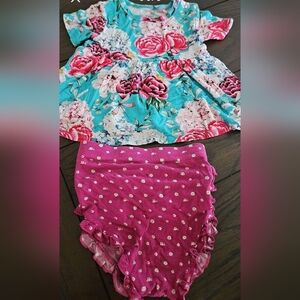 Posh Peanut Eloise Peplum Top & Bummie Set 18-24 Months